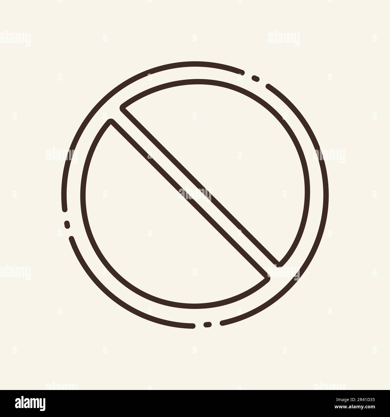 Circular prohibition sign Stock Vector Images - Alamy