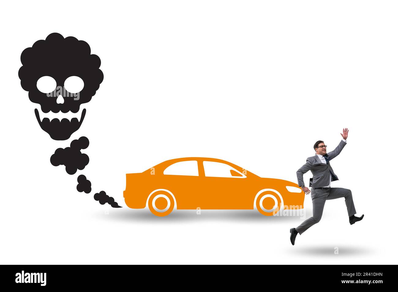 Car pollution in ecological concept Stock Photo Alamy