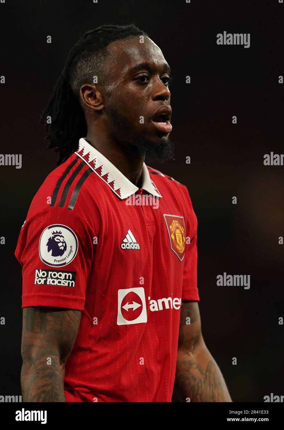 Manchester United's Aaron Wan-Bissaka after the Premier League match at Old Trafford, Manchester. Picture date: Thursday May 25, 2023. Stock Photo
