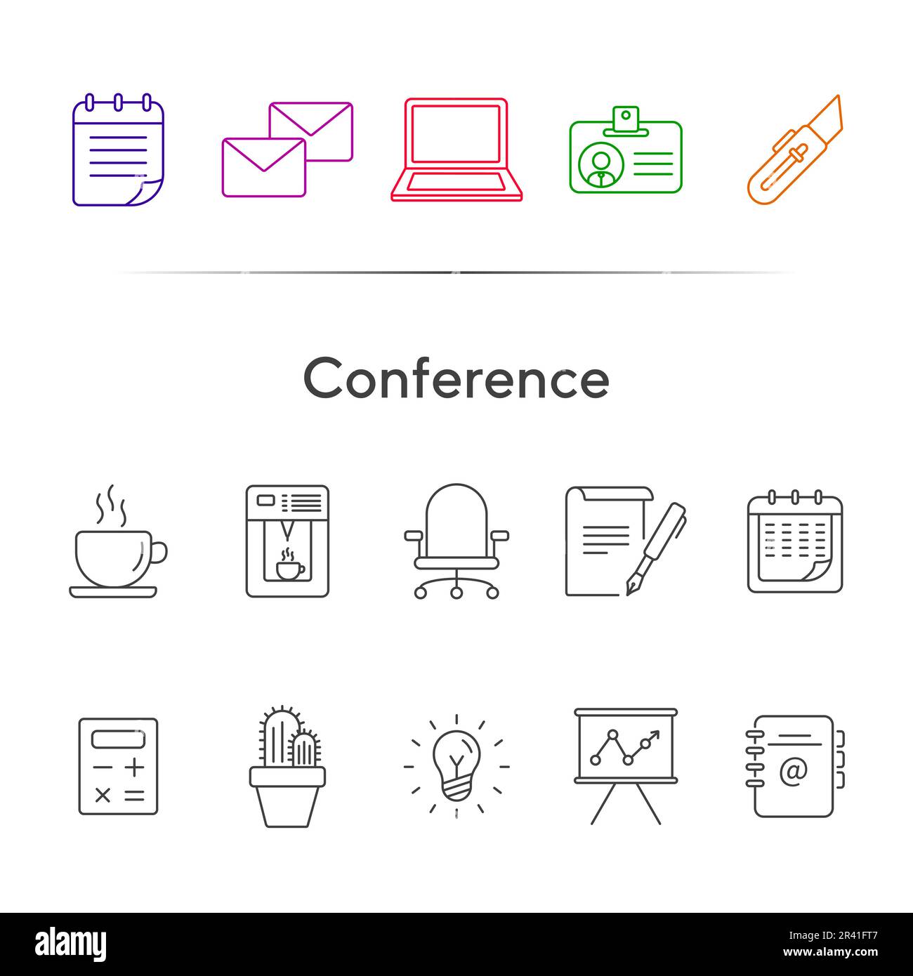 Conference icon set Stock Vector Image & Art - Alamy
