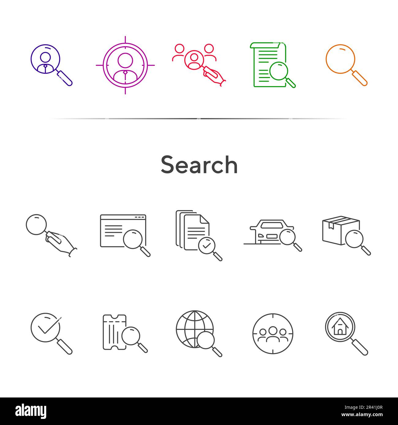 Search icons Stock Vector