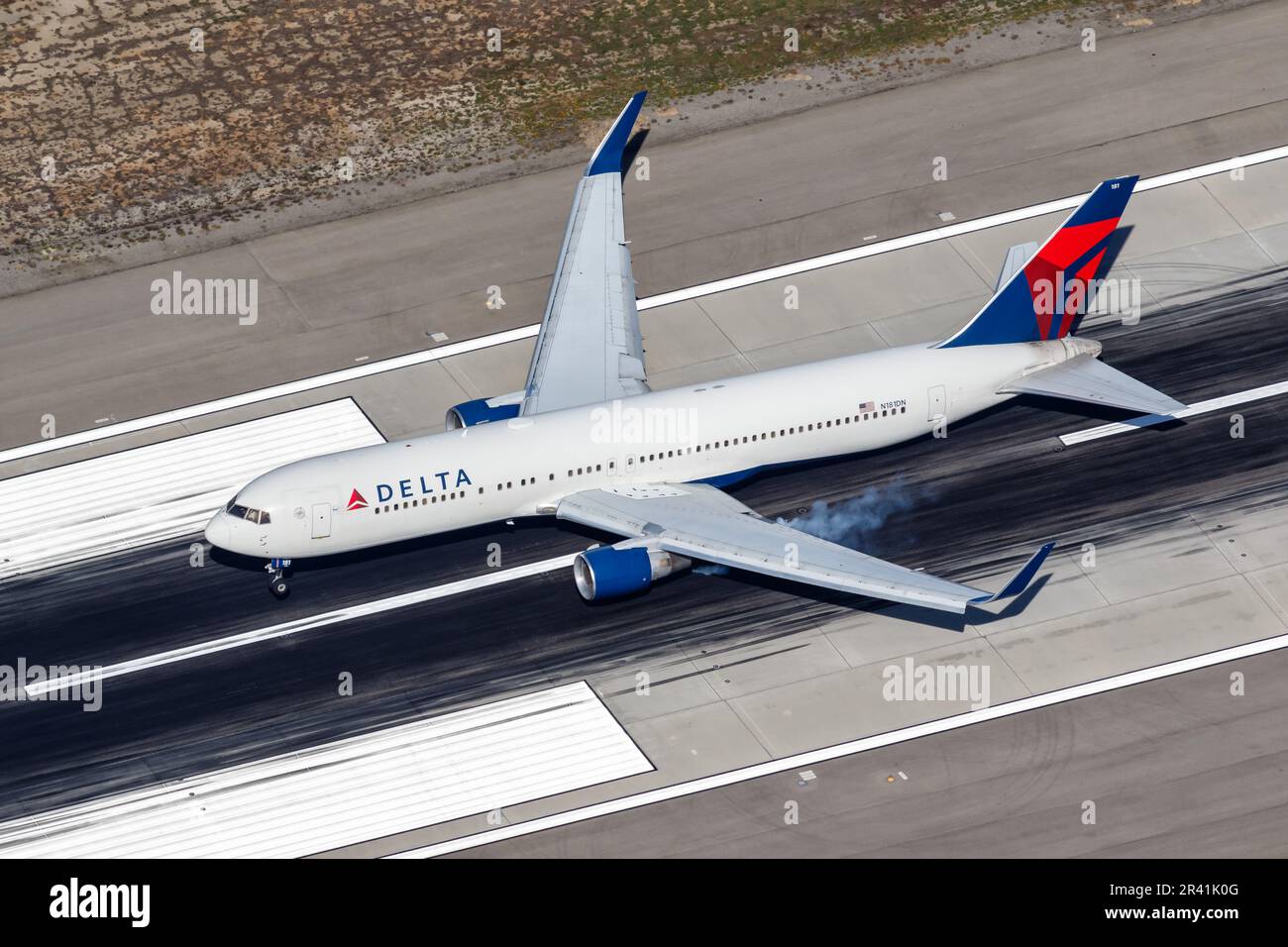 Delta Air Lines Boeing 767300(ER) aircraft Los Angeles airport in USA