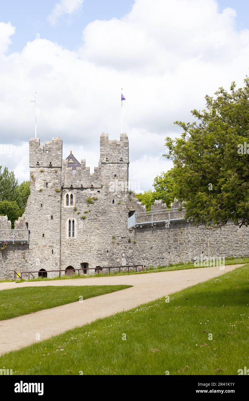 Swords Castle in Swords, Ireland. Stock Photo