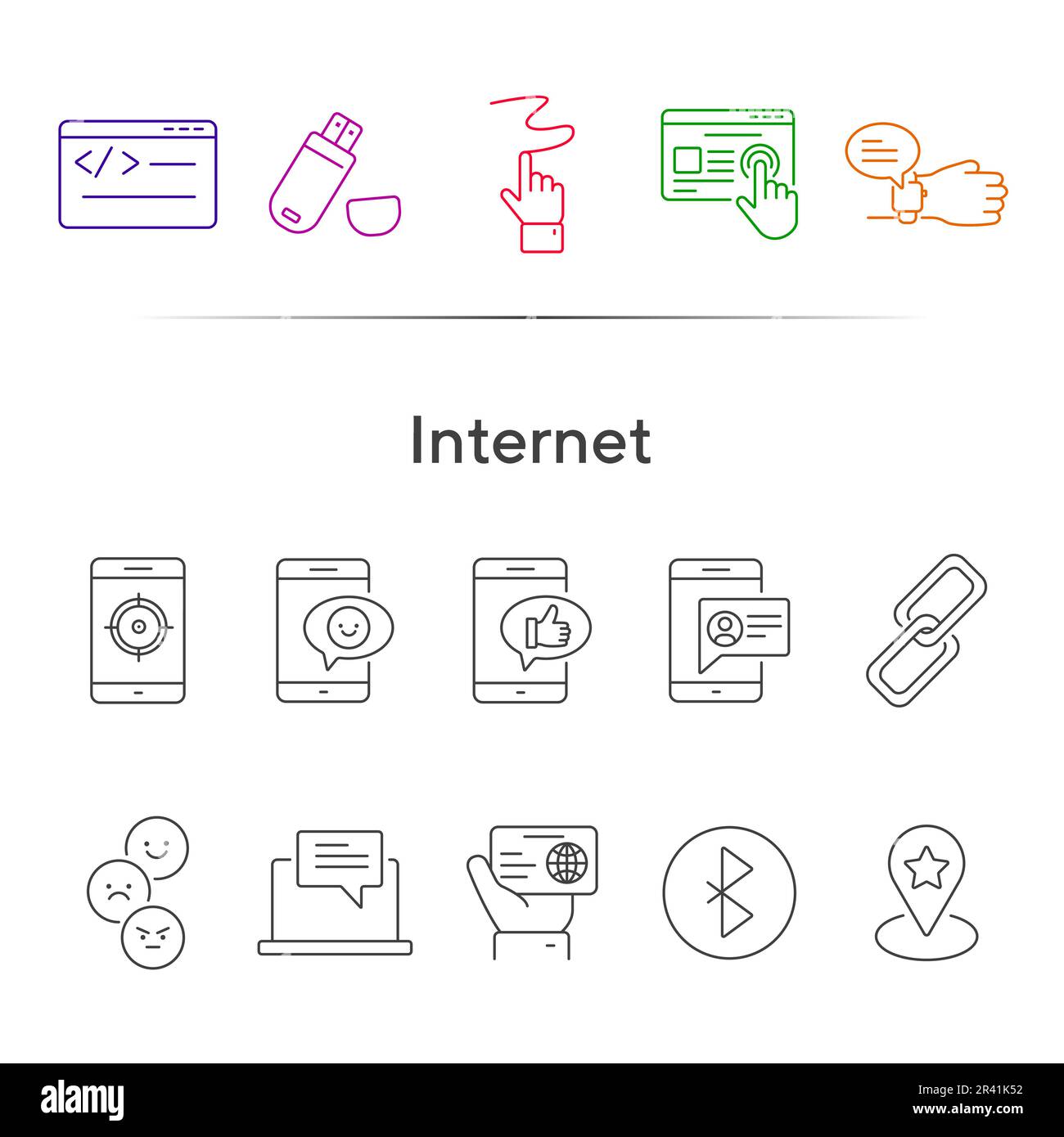 Internet icons Stock Vector