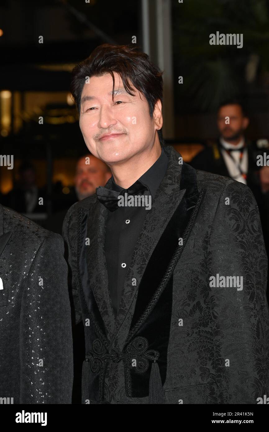 Cannes, France. 14th May, 2023. 76th Cannes Film Festival 2023, Red Carpet film “ Cobweb (Dans La Toile ) “ Pictured: Song Kang-ho Credit: Independent Photo Agency/Alamy Live News Stock Photo