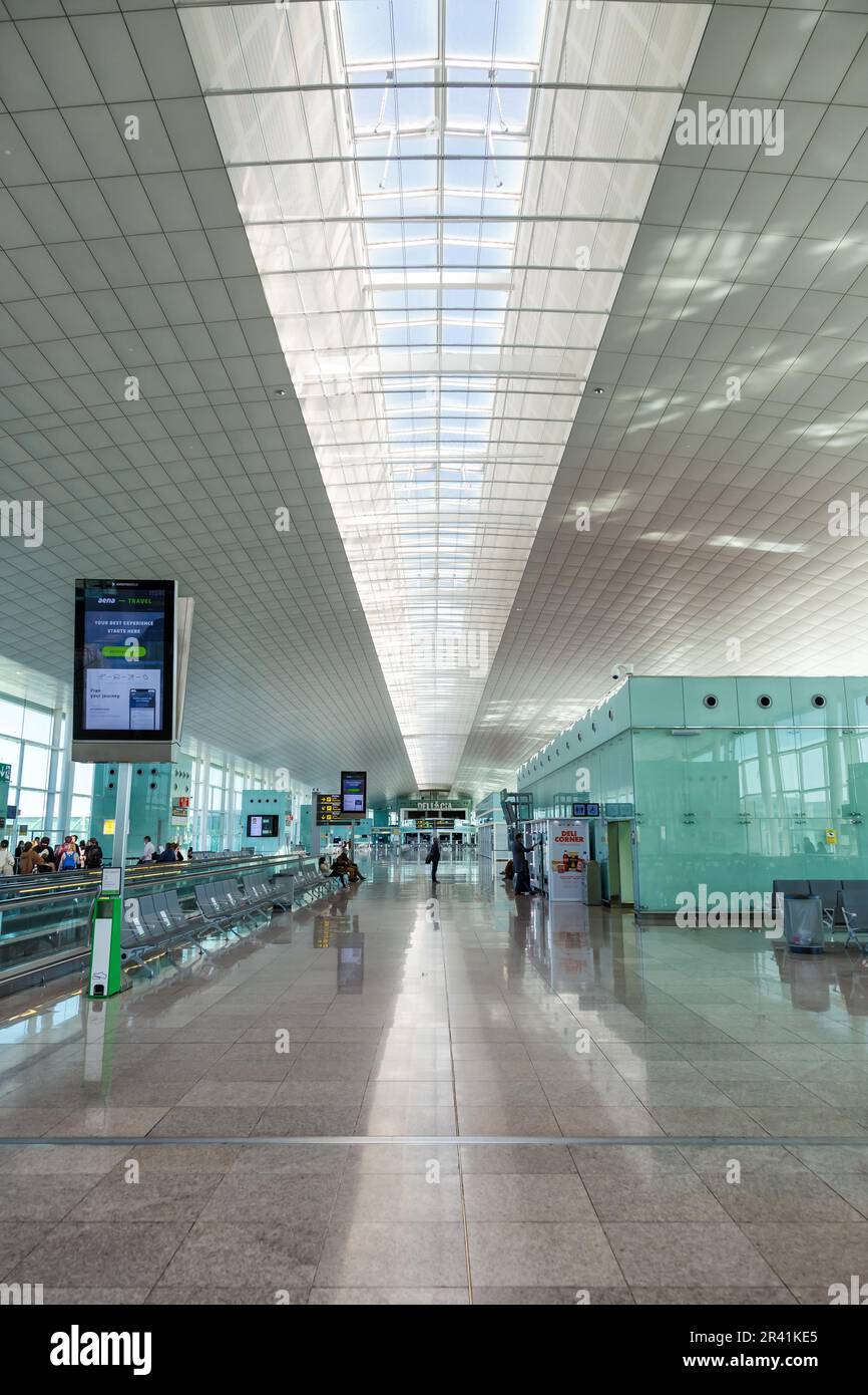 Barcelona Airport Terminal 1 in Spain Stock Photo
