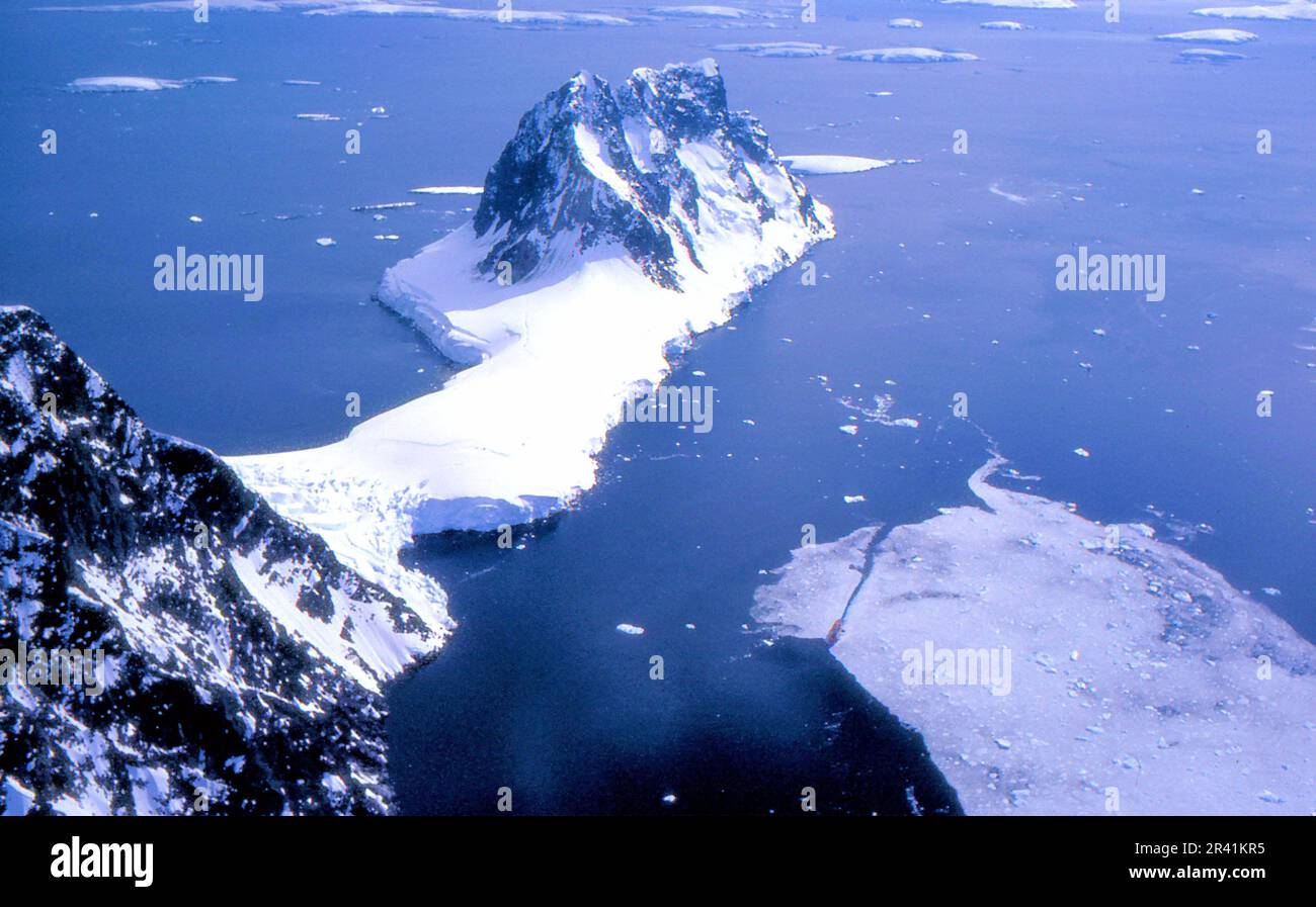 Grahamland Antarctica 1972 HMS Endurance centre of frame cutting a