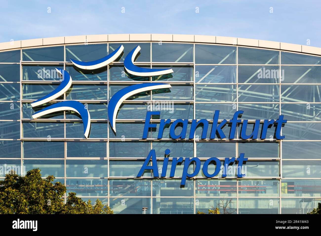 Frankfurt Airport Logo Fraport at Terminal 2 at Frankfurt Airport in