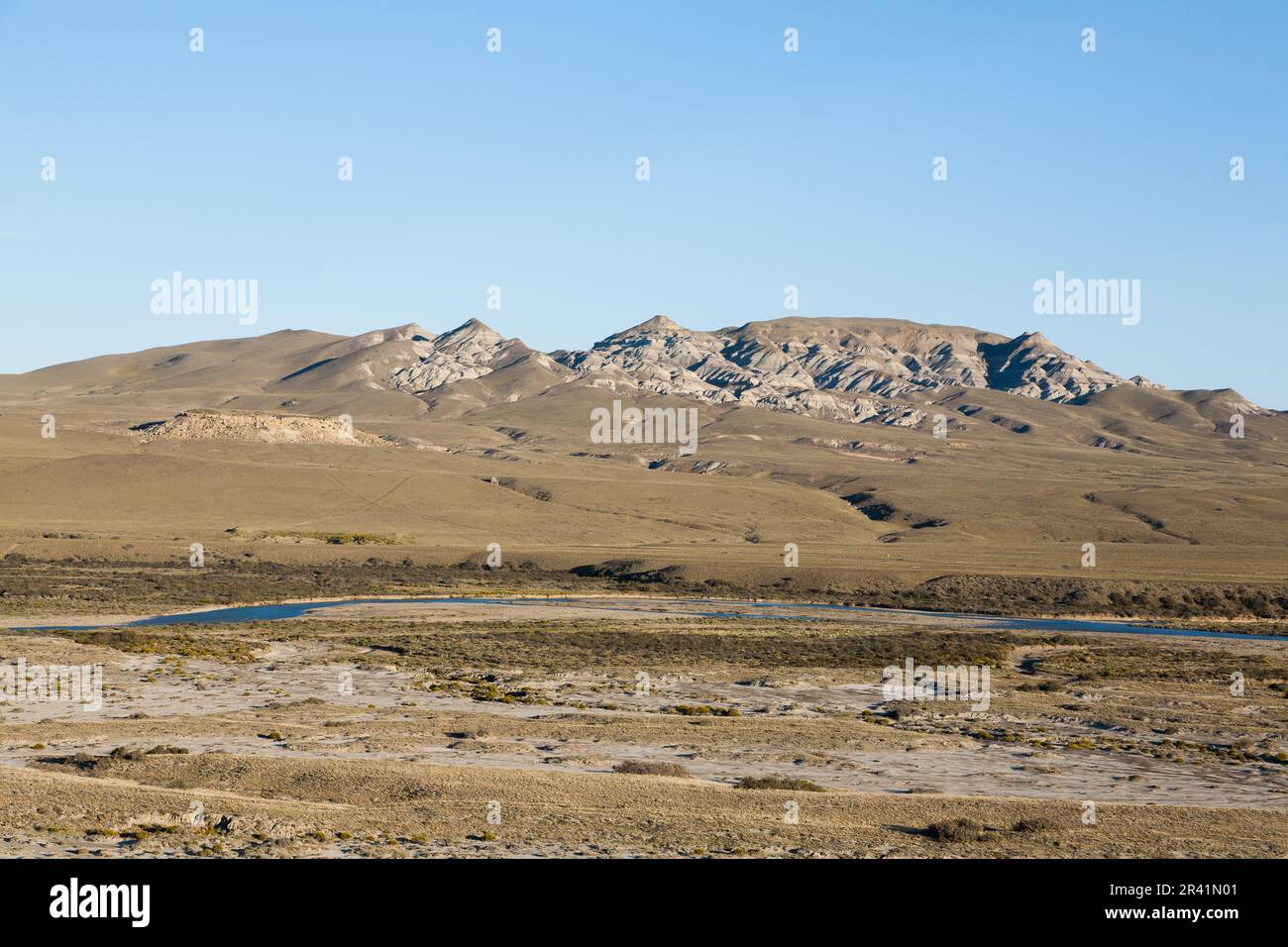 La Leona petrified forest view, Patagonia, Argentina. Road to El