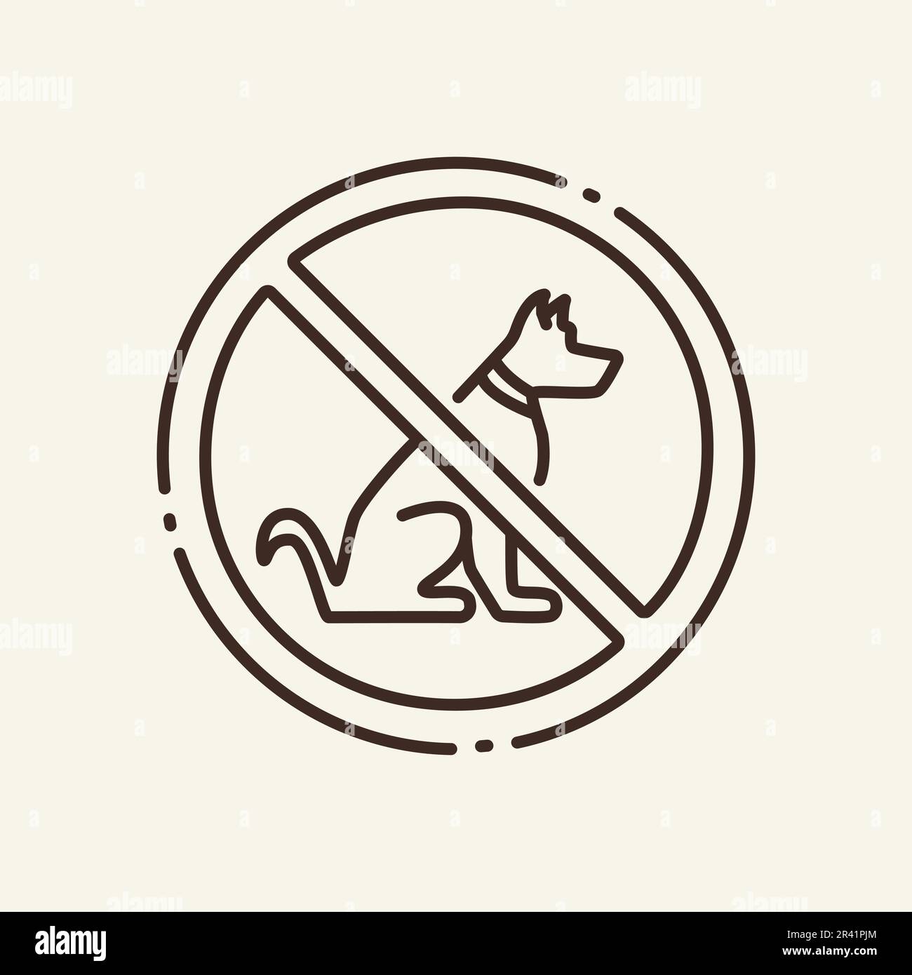 Circular dog prohibition sign hi-res stock photography and images - Alamy