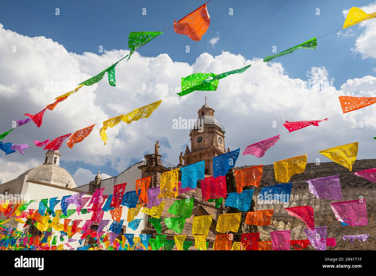 Colonial architecture in Mexico Stock Photo