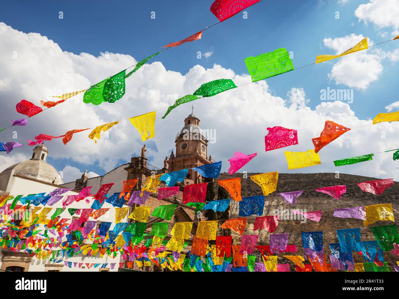 Colonial architecture in Mexico Stock Photo