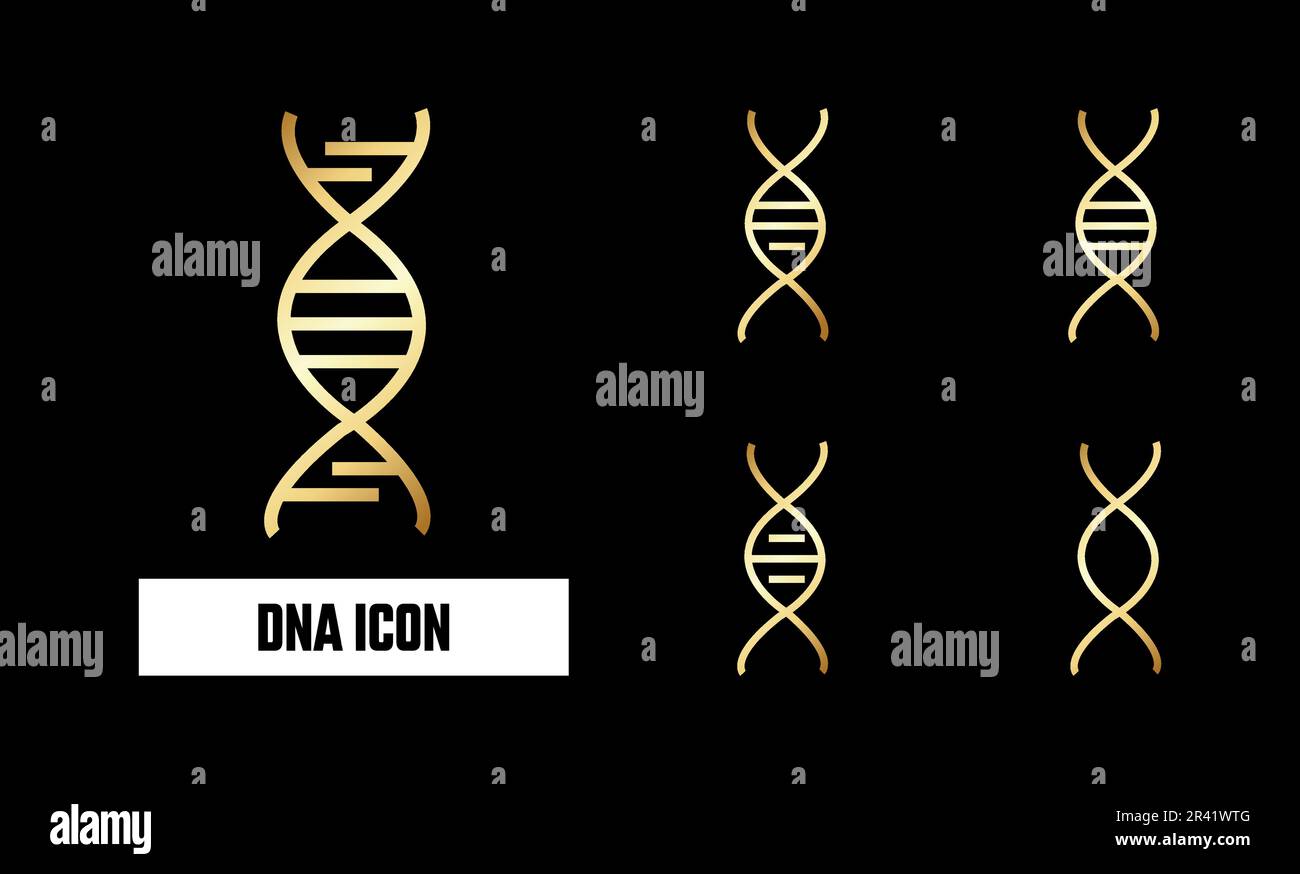 Golden Dna Icon Vector Illustration Stock Vector Image & Art - Alamy