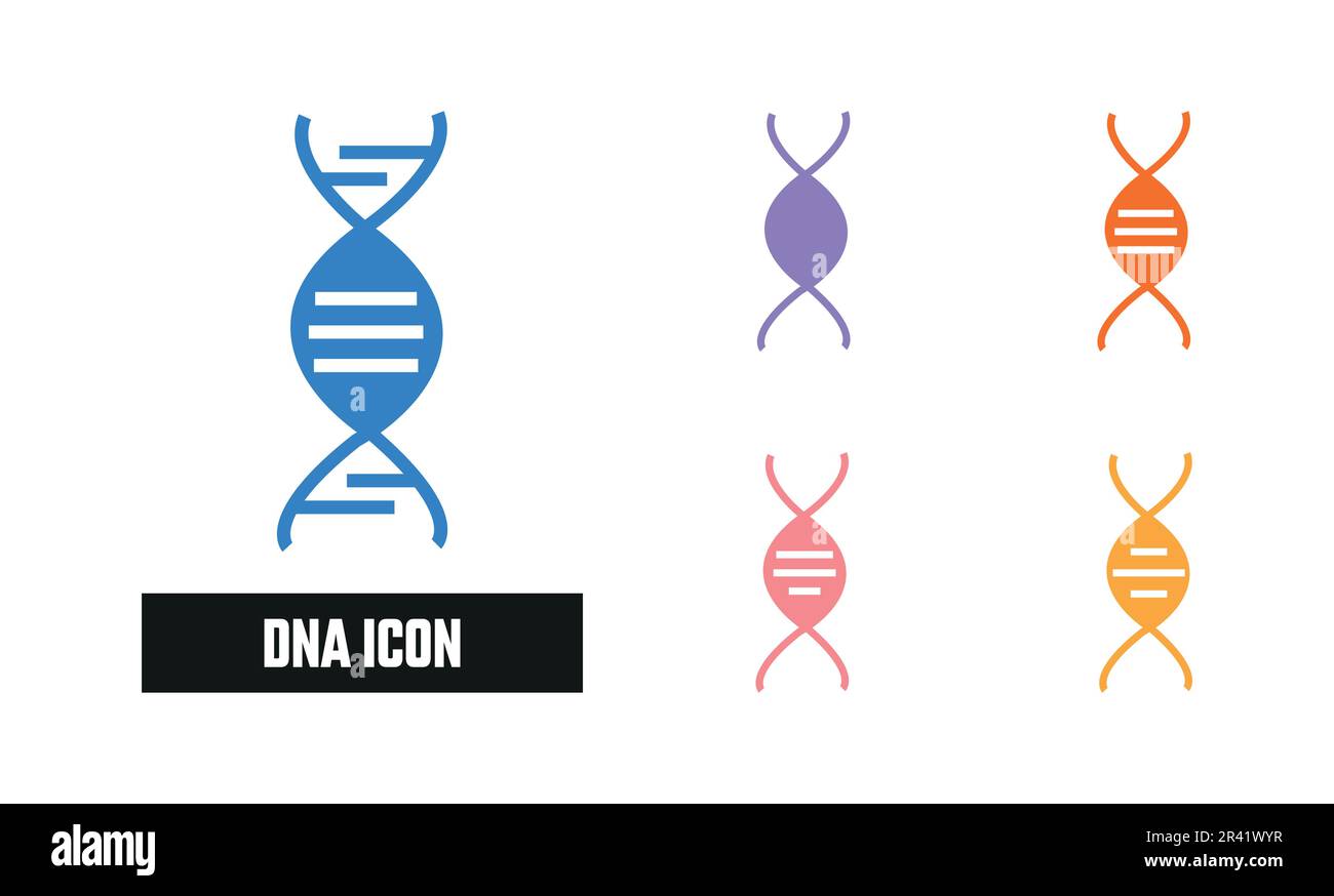 Flat Dna Icon Symbol Vector Illustration Stock Vector Image & Art - Alamy