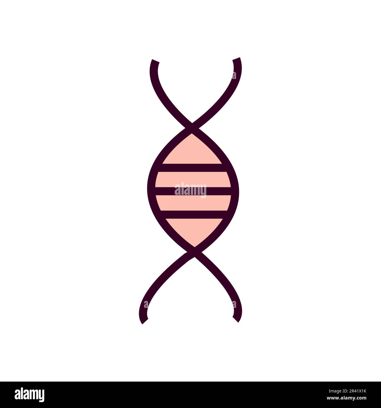 Dna Icon Vector Illustration. Dna Lineal Color Icon Stock Vector Image ...