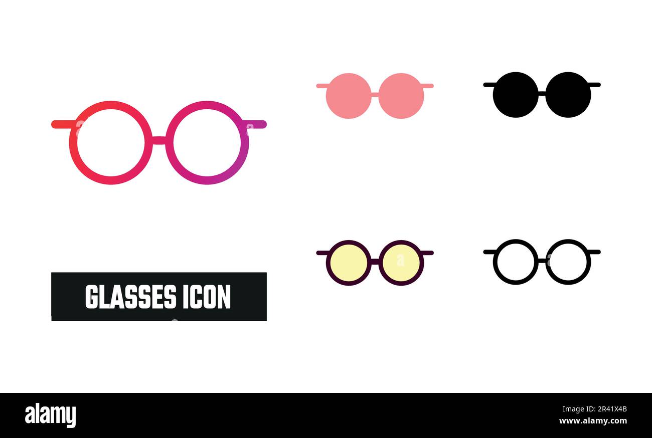 Glasses Icon Set Vector Illustration Stock Vector Image & Art - Alamy