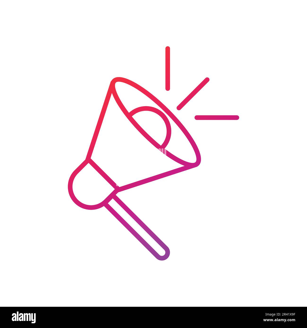 Megaphone Gradient Icon Vector Illustration Stock Vector Image & Art ...