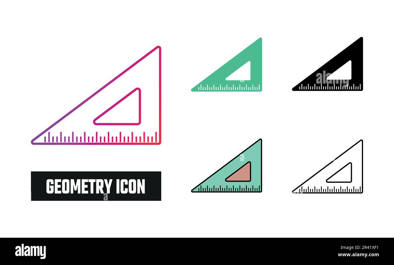 Geometry Icon Set Vector Illustration Stock Vector Image & Art - Alamy