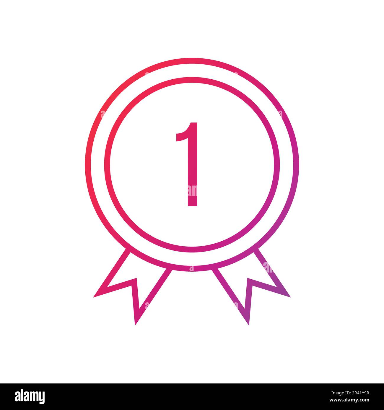 Medal Gradient Icon Vector Illustration Stock Vector Image & Art - Alamy