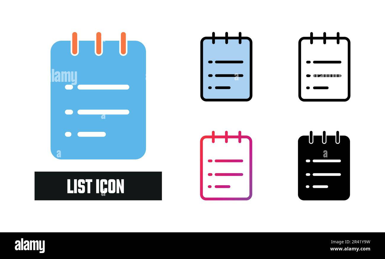 List Icon Set Vector Illustration Stock Vector Image & Art - Alamy