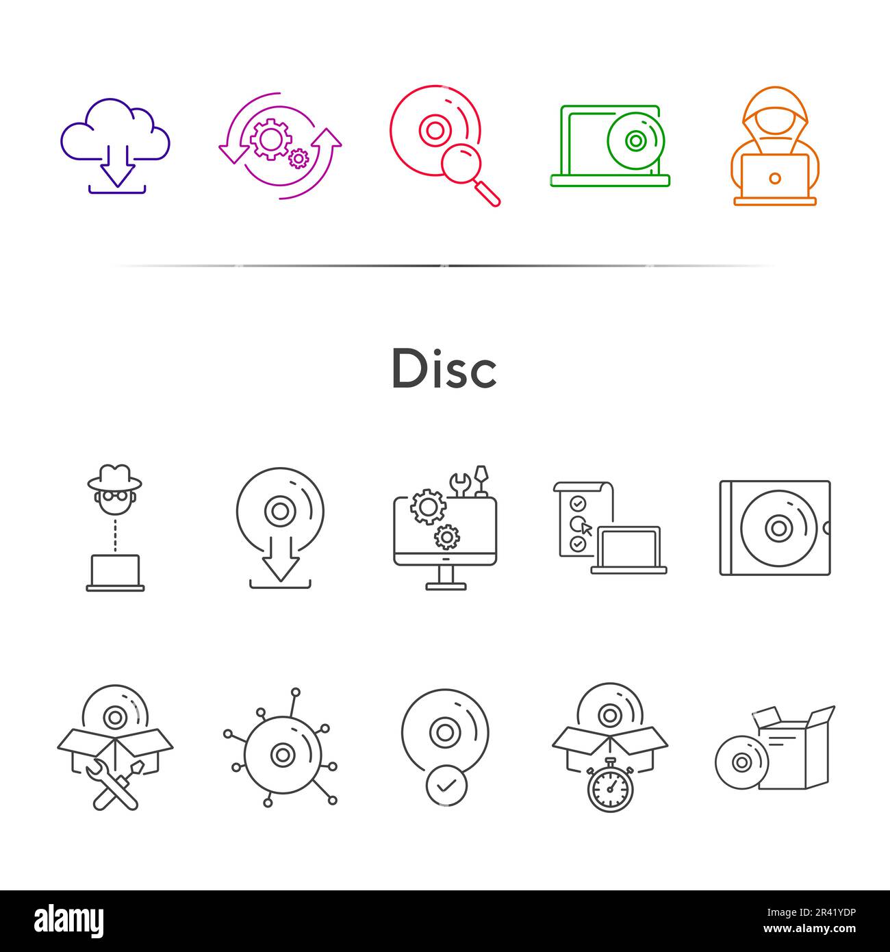 Disc icons Stock Vector