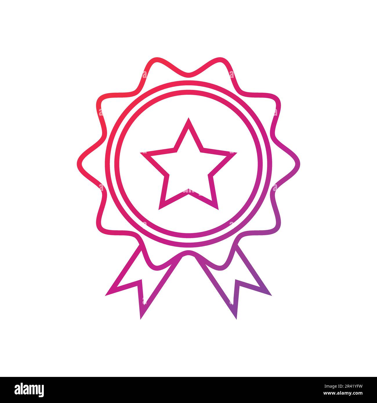Medal Gradient Icon Vector Illustration Stock Vector Image & Art - Alamy