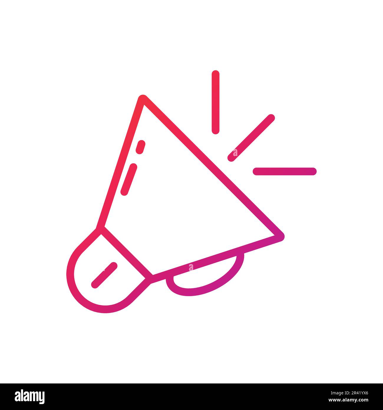 Megaphone Gradient Icon Vector Illustration Stock Vector Image & Art ...
