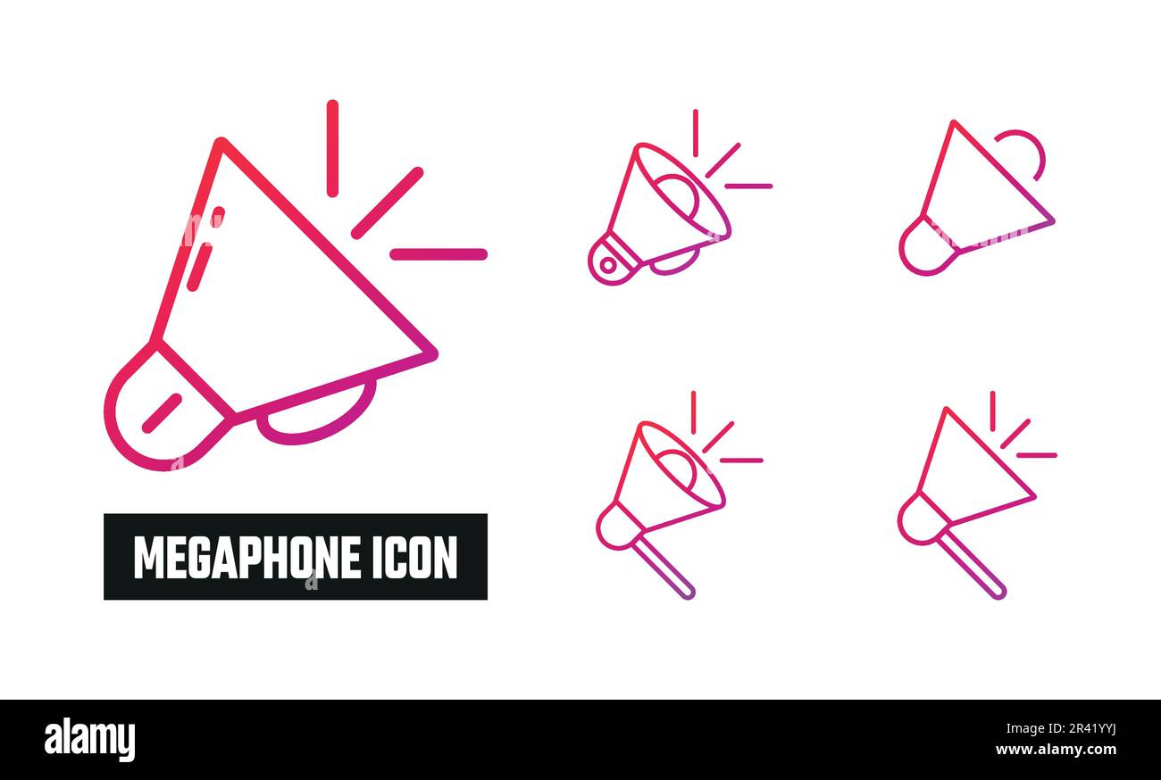 Megaphone Gradient Icon Vector Illustration Stock Vector Image & Art ...