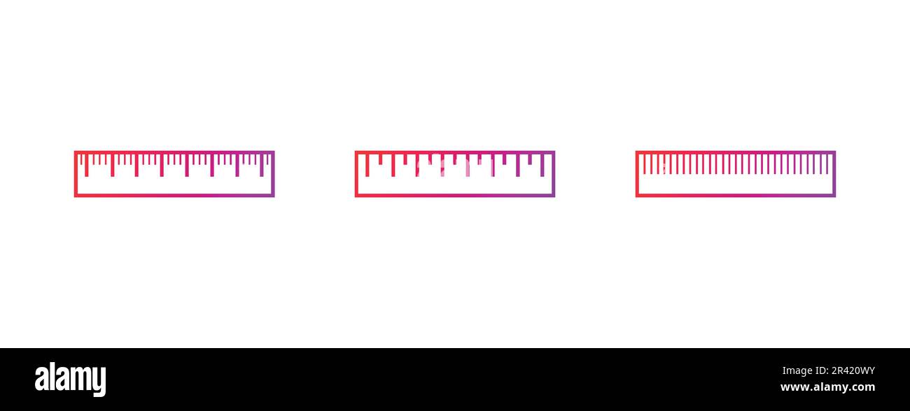 Ruler Gradient Icon Vector Illustration Stock Vector Image & Art - Alamy