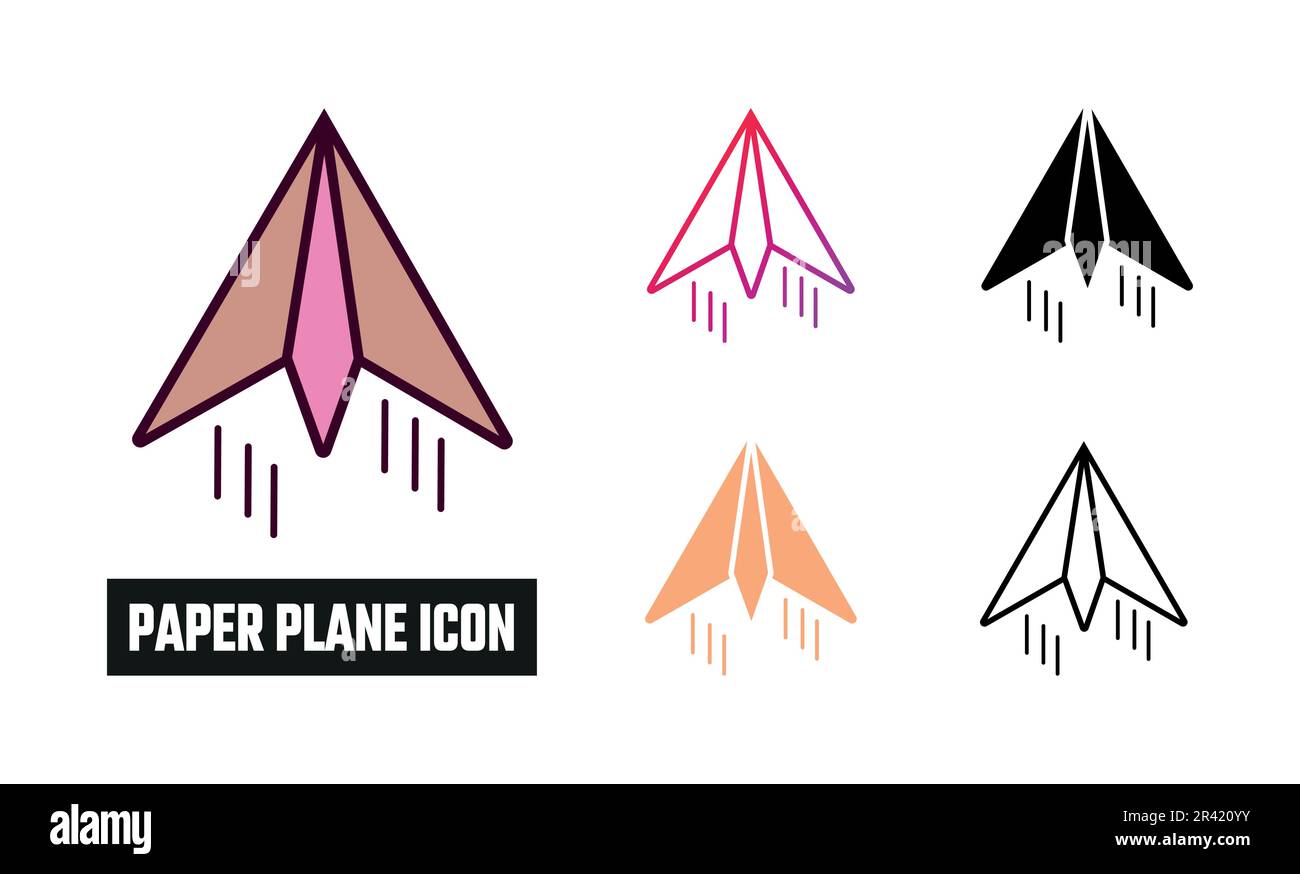 Paper plane Icon Set Vector Illustration Stock Vector Image & Art - Alamy