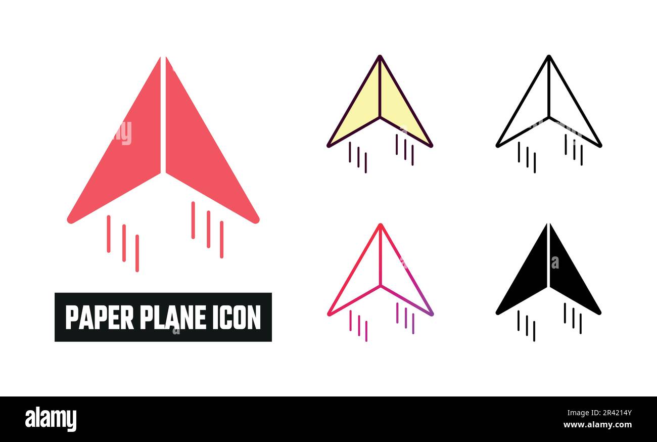 Paper plane Icon Set Vector Illustration Stock Vector Image & Art - Alamy