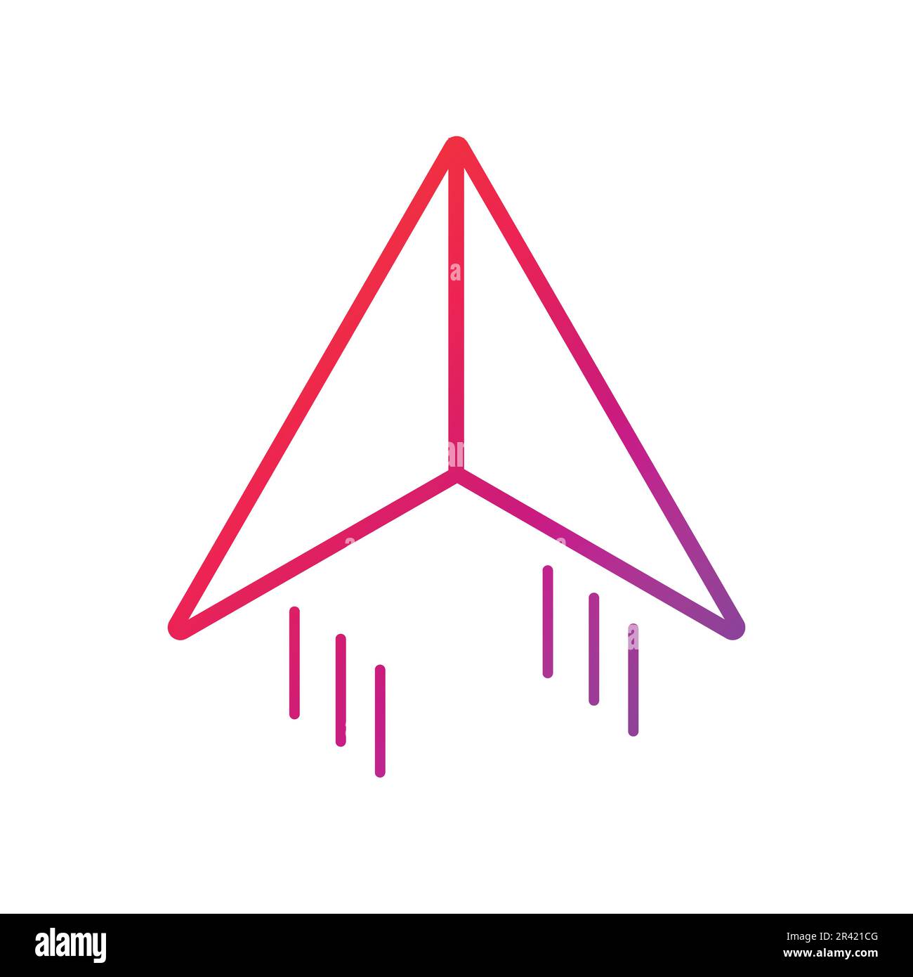 Paper plane Gradient Icon Vector Illustration Stock Vector Image & Art ...