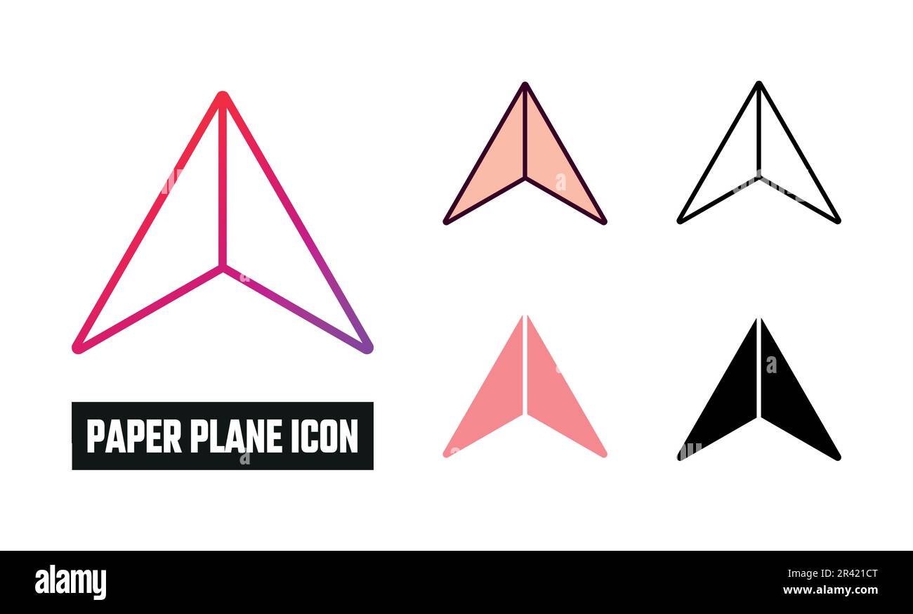 Paper plane Icon Set Vector Illustration Stock Vector Image & Art - Alamy
