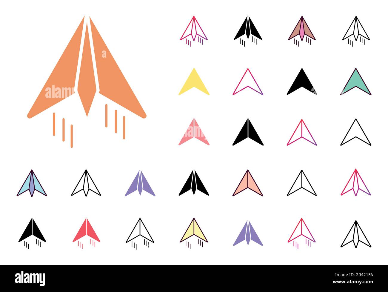 Paper plane Icon Set Vector Illustration Stock Vector Image & Art - Alamy