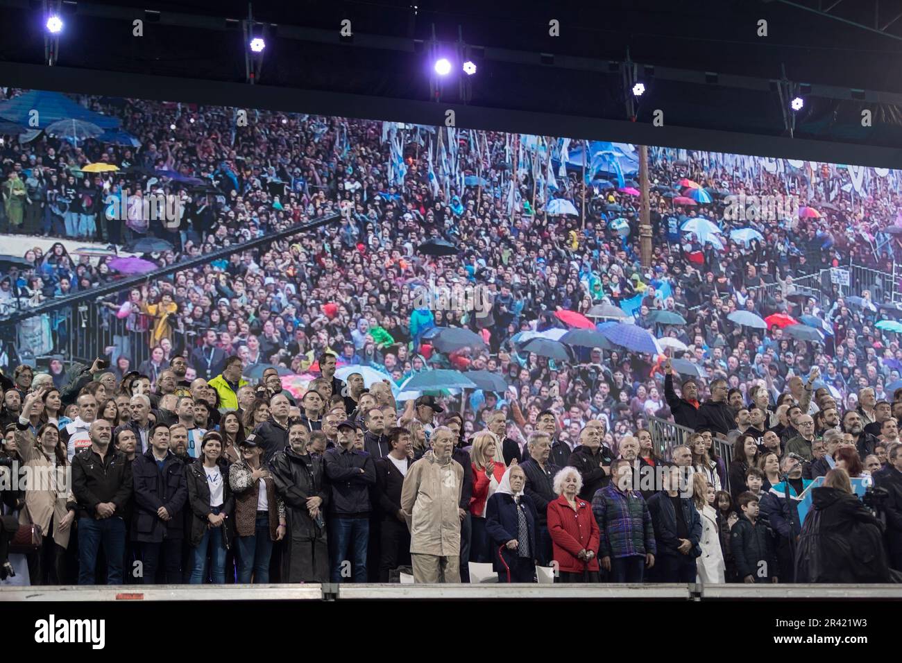 Buenos Aires, Argentina. 25th May, 2023. With a ceremony in Plaza de Mayo, Vice President Cristina Fernández commemorated the 20th anniversary of Néstor Kirchner's inauguration as president. (Credit: Esteban Osorio/Alamy Live News) Stock Photo