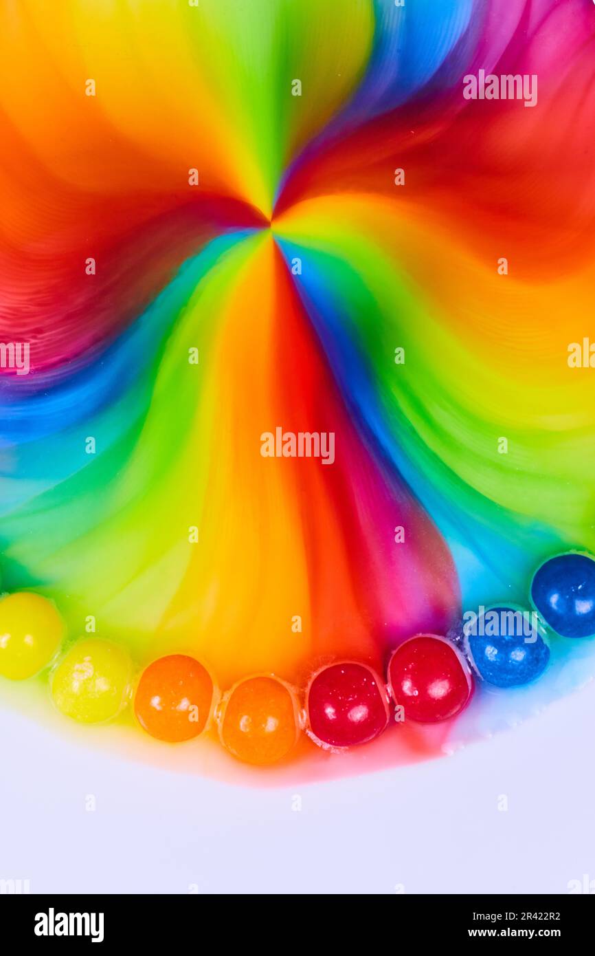 Skittles Rainbow Dome Vertical Background Stock Photo