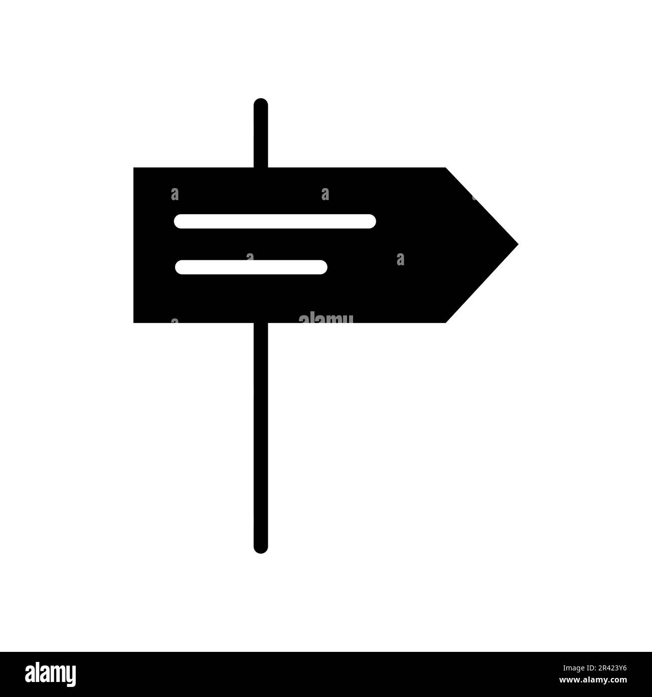 Signboard Fill Icon Symbol Vector. Black Glyph Signboard Icon Stock ...