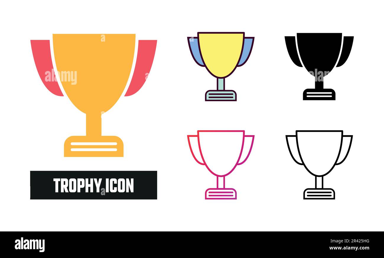 Trophy Icon Set Vector Illustration Stock Vector Image & Art - Alamy