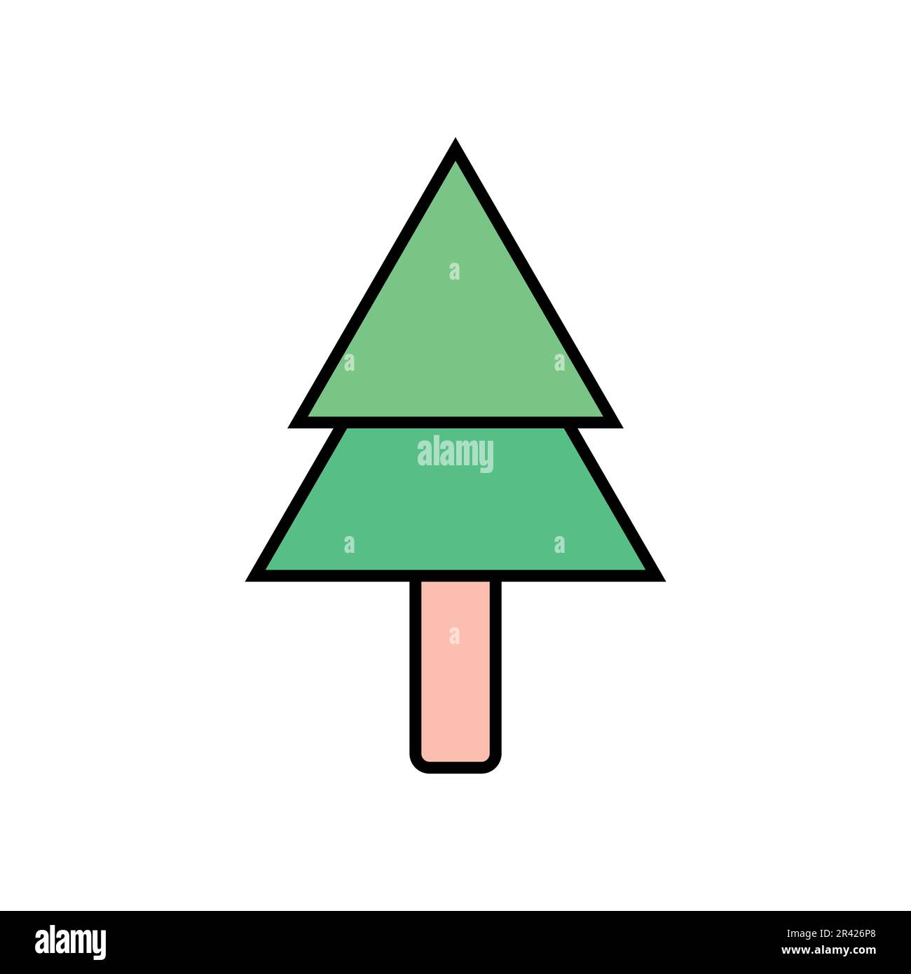 Tree Icon Vector Illustration. Tree Lineal Color Icon Stock Vector ...