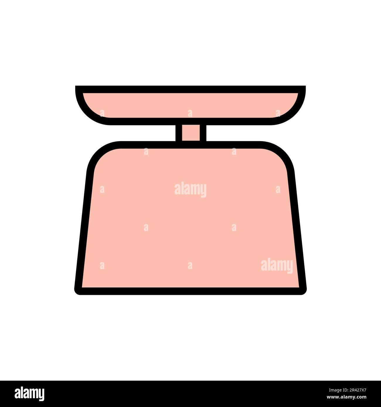 Premium Vector  The soft pink body scale serves to determine your weight  flat design