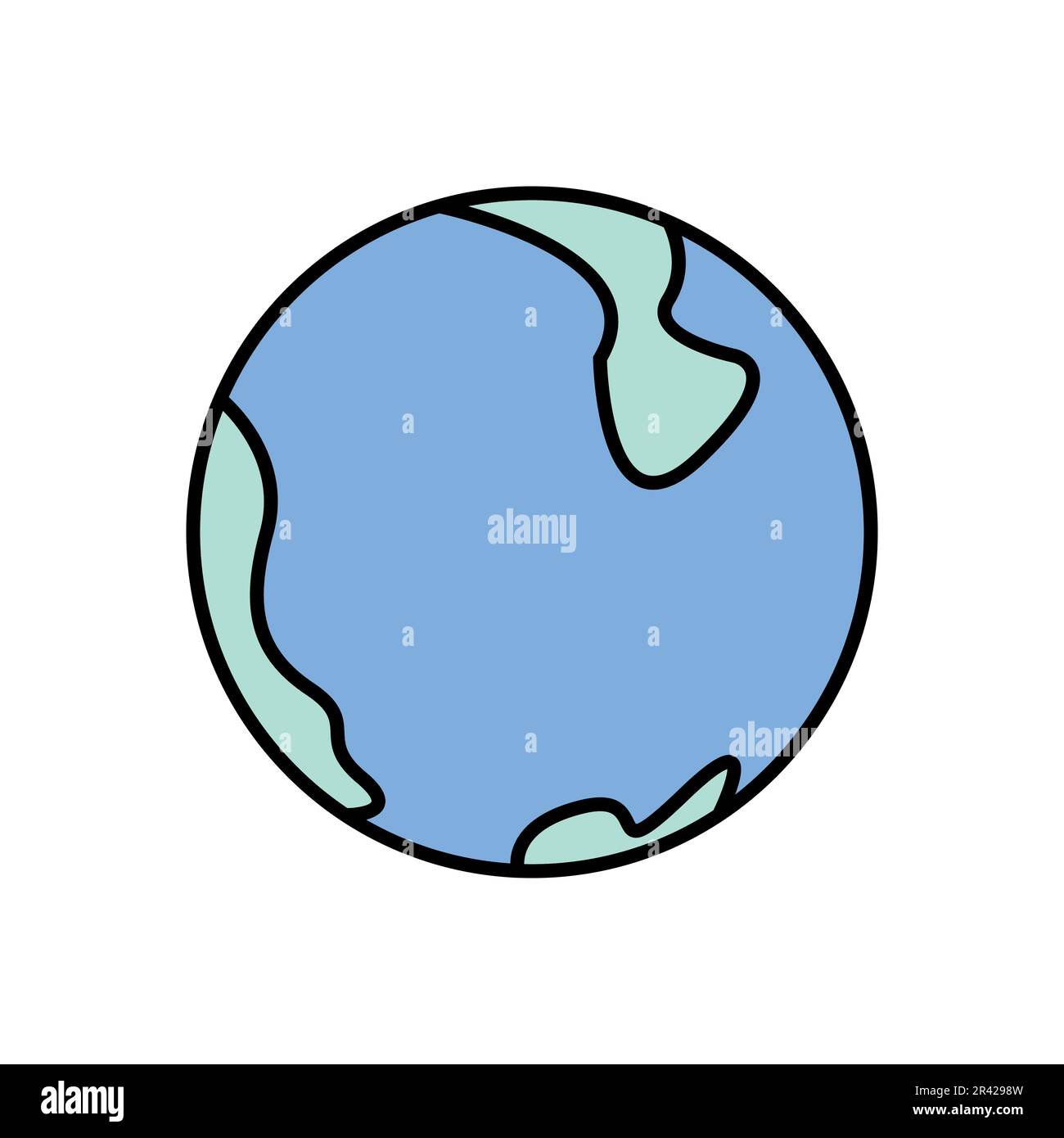 World Icon Vector Illustration. World Lineal Color Icon Stock Vector ...