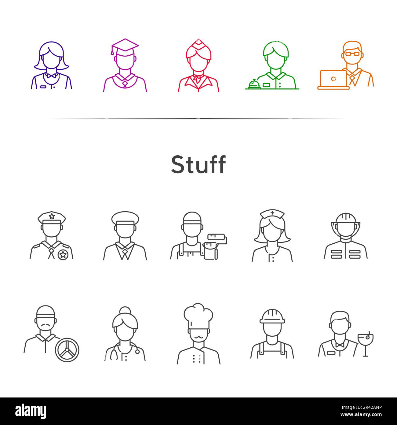 Hotel stuff Stock Vector Images - Alamy