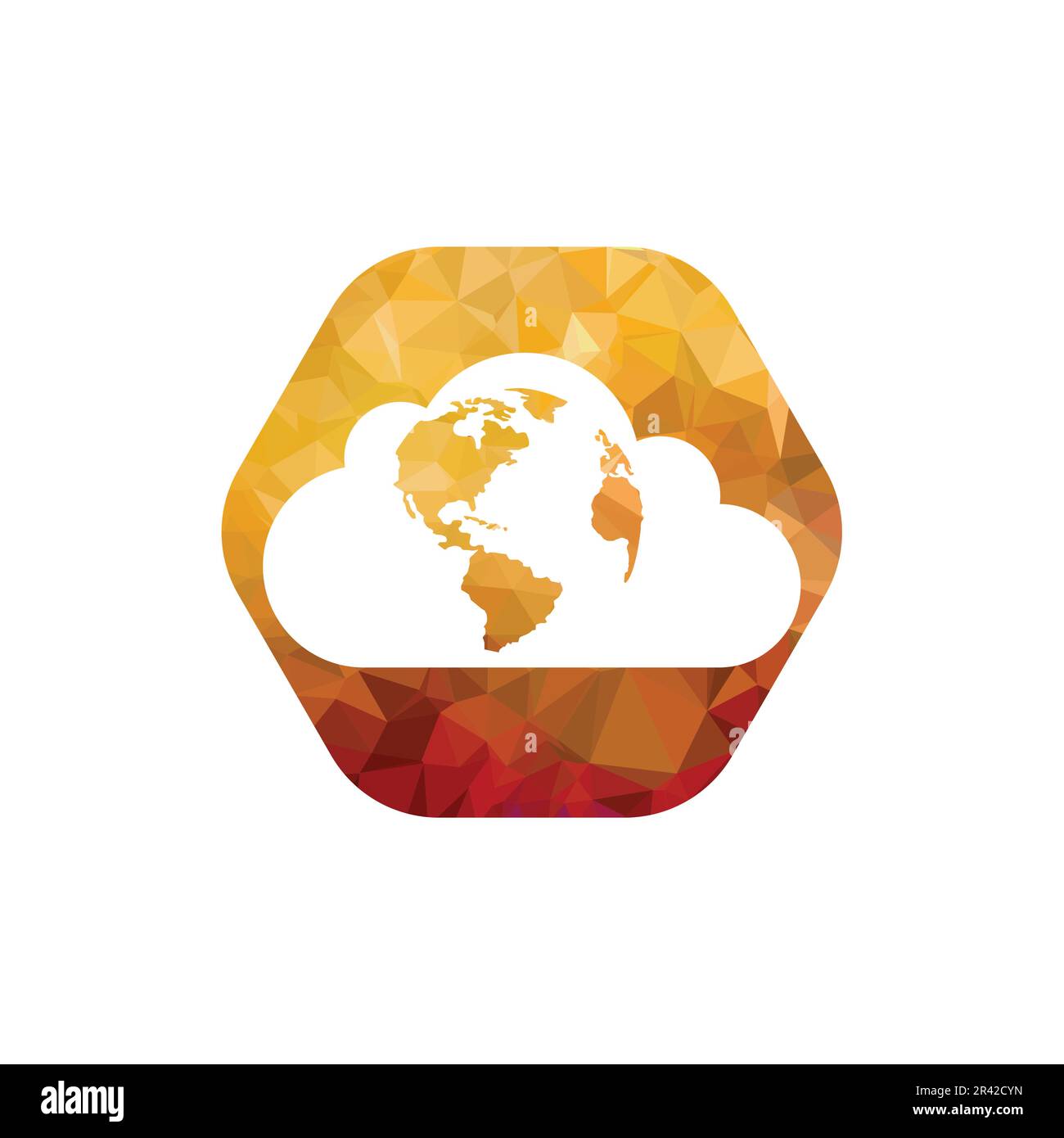 Cloud and earth vector logo design. Cloud and earth vector logo design. Stock Vector