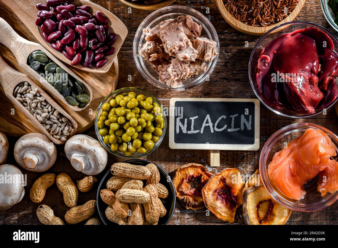 Food products rich in niacin as a dietary supplement for