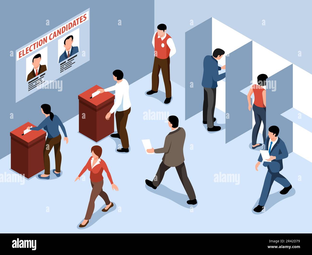 Isometric elections composition with citizens voting confidentially ...