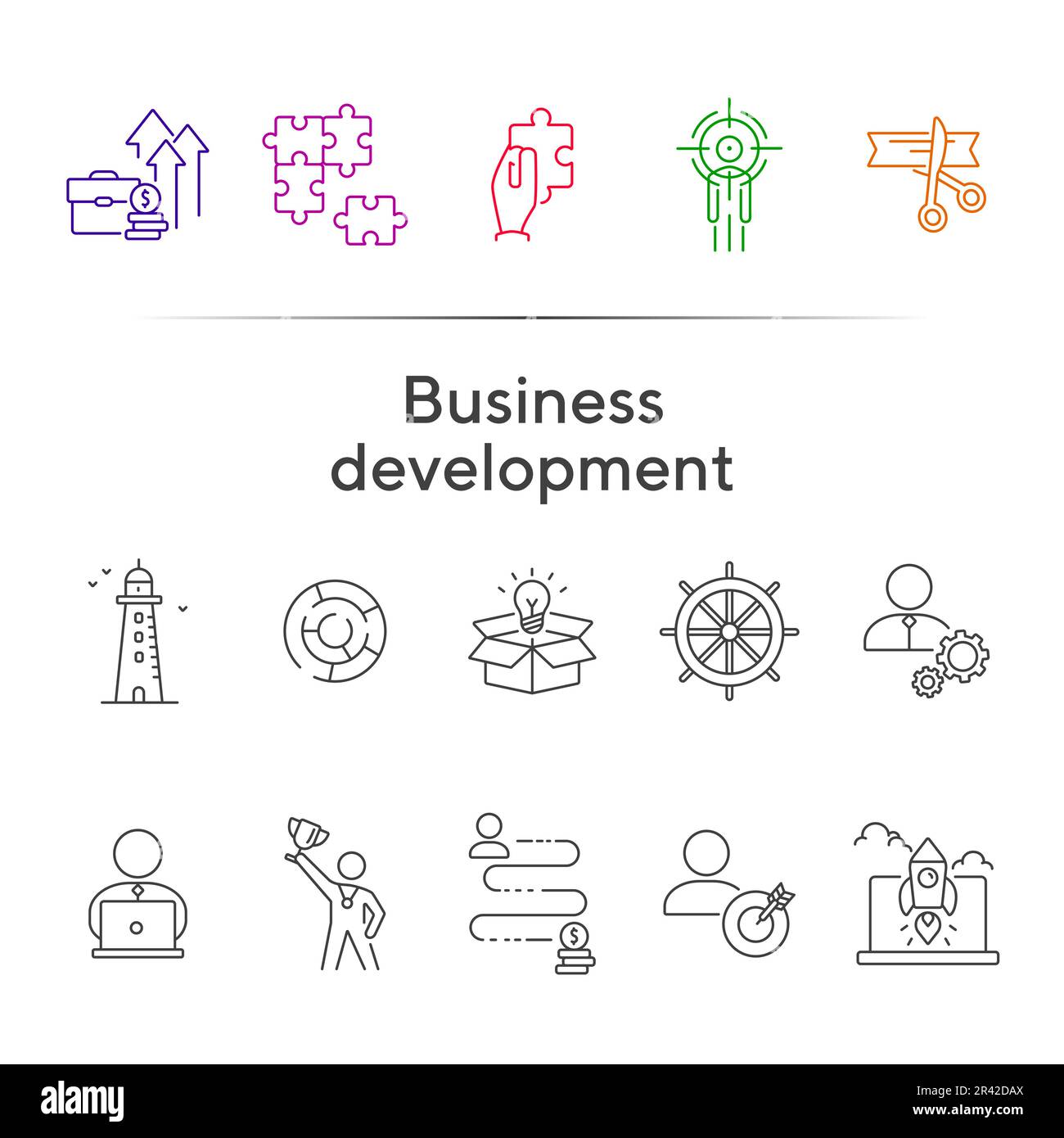 Business development icon set Stock Vector Image & Art - Alamy