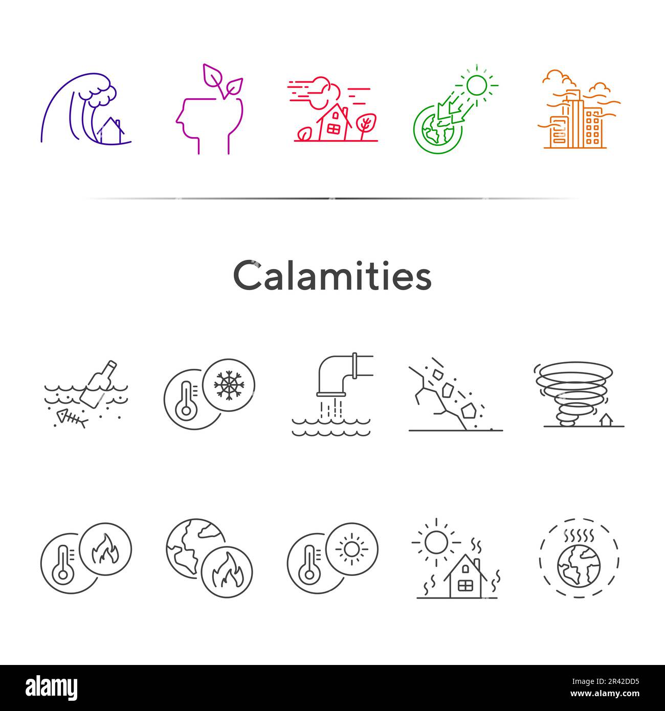 Calamities line icons Stock Vector Image & Art - Alamy