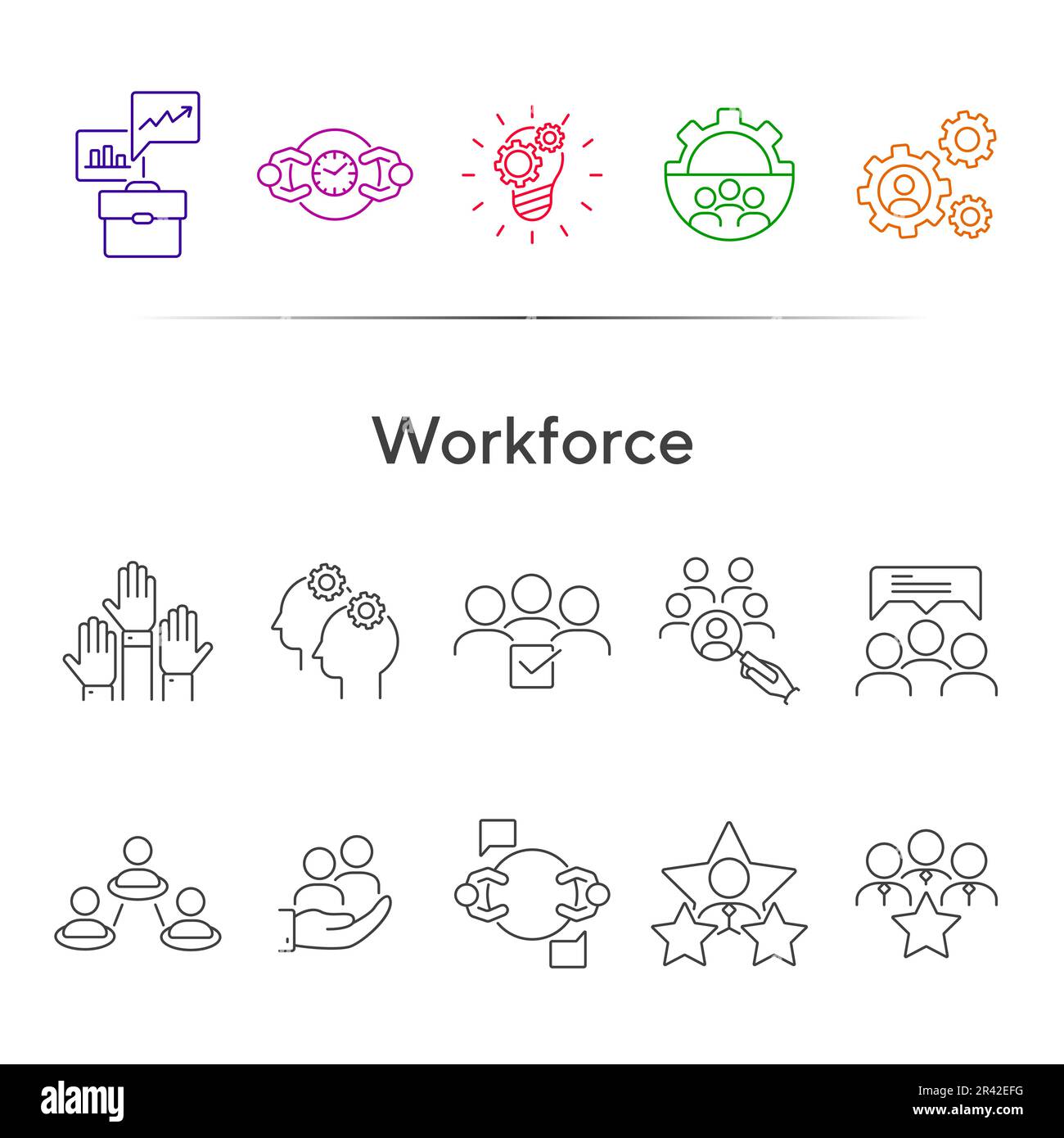 Workforce illustration Cut Out Stock Images & Pictures - Alamy