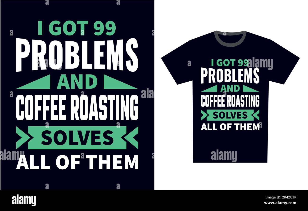 Coffee Roasting T Shirt Design Template Vector Stock Vector