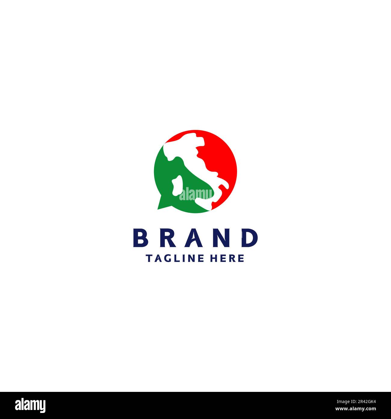 Map of Italy in Message Icons with Country Colors. Exclusive ...